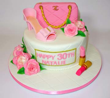 Louis Vuitton Cake with 3D Handbag Cake Toppers